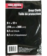 Tool Bench Plastic Drop Cloths, 9&#39; x 12’ x 0.7 mil - £2.32 GBP