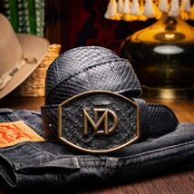 Arkansas Belt Genuine Snake Skin Western Dressy Casual Black image 5