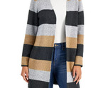 Charter Club Women&#39;s Colorblocked Open-Front Cardigan Size Medium Pockets - £22.40 GBP