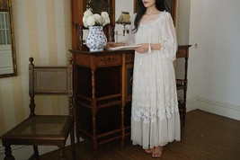 Edwardian Embroidered Nightgown, Anniversary Gifts For her, Hospital Nightgown,  - £58.60 GBP