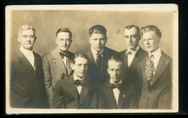 Vintage Photo Postcard RPPC Businessmen Men in Suits 1920-30s Old &amp; Youn... - £15.29 GBP