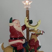 Vintage 1997 Mr Christmas A Santa Carousel Tree Top in Box Tested Animated Deer - £33.63 GBP