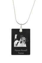 Parson Russell terrier,  Dog Crystal Pendant, SIlver Necklace 925, High ... - £29.87 GBP