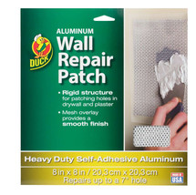 Duck Brand Aluminum Wall Repair Patch, Self-Adhesive, 8 in. x 8 in. - £9.34 GBP