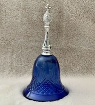 Cobalt Blue Glass Bell Vintage Perfume Bottle Moonwind Cologne Avon 1976 - £11.89 GBP
