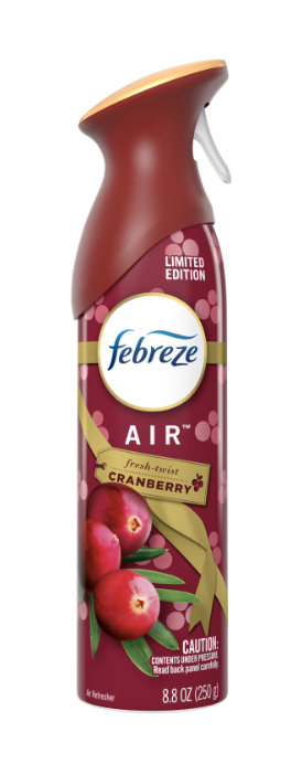 Febreze Air Limited Edition Air Spray, Fresh-Twist Cranberry, 8.8 oz - $8.95