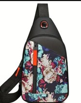 Crossbody Sling Bag Small Half Pack Backpack Shoulder Travel Peony Floral NEW - $14.54