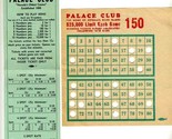 Palace Club Reno Nevada&#39;s Oldest Casino KENO Brochure &amp; Ticket Draw Shee... - £37.16 GBP
