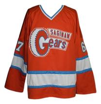 Any Name Number Saginaw Gears Retro Hockey Jersey Orange Any Size image 4