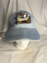 Vintage Looney Tunes Taz Tasmanian Devil Embroidered Denim Elastic Strap... - $19.80