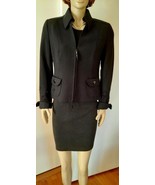 AKRIS PUNTO Black Angora Wool Blazer Jacket sz 8 Artsy Cutouts 1/2 Zip R... - £50.53 GBP