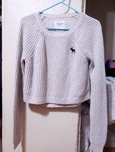 Abercrombie &amp; Fitch Women’s Grey Long Sleeve Sweater Medium - £31.59 GBP