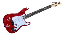 Joe Elliott Phil Collen Def Leppard Signed 39&quot; Red Electric Guitar JSA ITP - $969.03