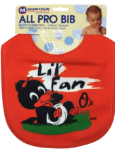 Baby Bib Infant Baltimore Orioles Baseball Wincraft Lil Fan All Pro Red MLB  - £3.94 GBP