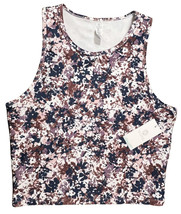 Balance Collection Oxblood Red Wild Flowers Floral Sleeveless Top White ... - £11.72 GBP