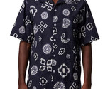 NN07 Men&#39;s All Cotton Julio Short Sleeve Geo Print Shirt Navy Print-Size... - £55.93 GBP