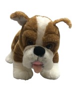 Build A Bear Dog Boxer Brown White Bulldog 15&quot; Barks Plush Puppy Stuffed - £27.04 GBP