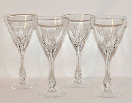 Vintage Gorham Crystal Goblets 4PC SET Drinking Glasses Wine Goblets Germany - £47.92 GBP
