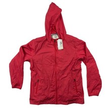 WP WeatherProof Women&#39;s Casual Lightweight Hooded Rain Jacket Pink XL - £11.82 GBP