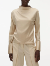 Helmut Lang Womens Blouse Silk Longsleeve Solid Ivory Size Xs K07HW501 - £155.37 GBP