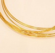 22K Solid Gold 28 Gauge Or 0.32 Mm, Round Wire 1 Foot - £55.68 GBP
