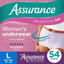 Assurance Incontinence Pads Large - Pack of 54 - £26.35 GBP