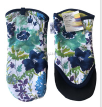 Fiesta Blue Garden Kitchen Oven Mitts Set of 2 Summer Beach 100% Cotton - £27.28 GBP