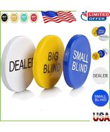 3-Pack Professional Poker Buttons: Clear Design, 2-Inch for Easy Identif... - $11.93 CAD
