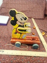 Vintage Mickey Mouse Drummer Pull Toy Walt Disney,Missing Drum - $19.00