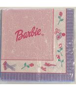 Barbie Celebration Dessert Napkins Birthday Party Supplies 16 Ct Girls P... - $6.99