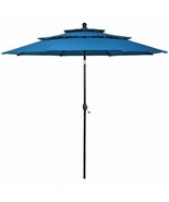 10&#39; 3 Tier Patio Umbrella Aluminum Sunshade Shelter Double Vented withou... - $206.01 CAD