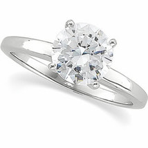 Round Diamond Engagement Ring 14k White Gold (0.33 Ct H VS2 Clarity) GIA  - £748.35 GBP