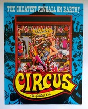 Circus Pinball Flyer Original 1980 Retro Clowns Ringmaster Vintage Art 8... - £22.14 GBP