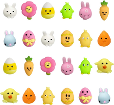 24 PCS Easter Mochi Squishy Toys Stress Relief Squishies for Kids Boys Girls Tod - £15.42 GBP