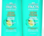 2 Garnier Fructis Grow Strong Shampoo And Conditioner Set Apple &amp; Cerami... - £20.07 GBP