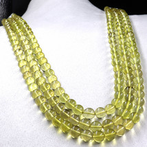 Natural Yellow Lemon Quartz Beads 9mm 3 L 594 Ct Round Gemstone Fashion ... - £123.27 GBP