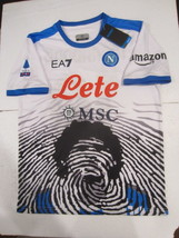 Hirving Lozano Napoli Maradona Fingerprint Match White Soccer Jersey 202... - $1,493.93 MXN