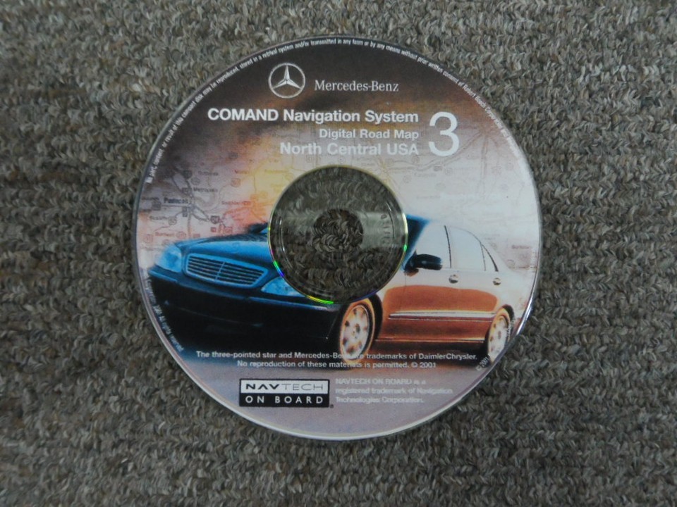 2001 Mercedes Comand Nav Digital System Road Map North Central USA CD #3... - $13.96