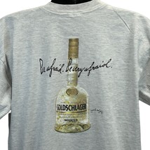 Goldschlager Liquor Vintage 90s T Shirt X-Large Schnapps Alcohol USA Mens Gray - £19.13 GBP