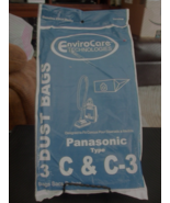 Lot of 5 EnviroCare Technologies Panasonic Paper Vacuum Bag Type C &amp; C-3... - £6.68 GBP