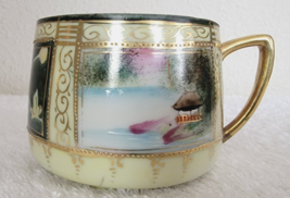 Vintage NIPPON Hand Painted ORNATE Teacup Cup Bone China - £11.95 GBP