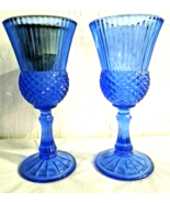 VTG Pair Fostoria Avon 1976 George/Martha Washington Cobalt Blue Glass C... - £13.68 GBP