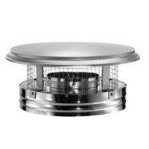 6 in. Round Chimney Cap Stainless Steel Rain Guard Top Roof Mount Wood G... - $204.99
