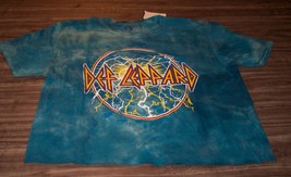 Women&#39;s Teen Juniors Def Leppard Tie-Dye Band Skimmer T-shirt Xl New - £15.82 GBP