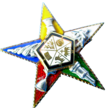 14K Gold Masonic Pin Art Deco Order Of The Eastern Star Brooch - £356.11 GBP
