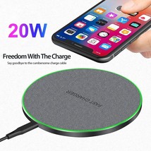 20W Qi Wireless Charger For iPhone 14 13 12 11 Pro XS X XR 8 Type C Fast Chargin - £5.84 GBP