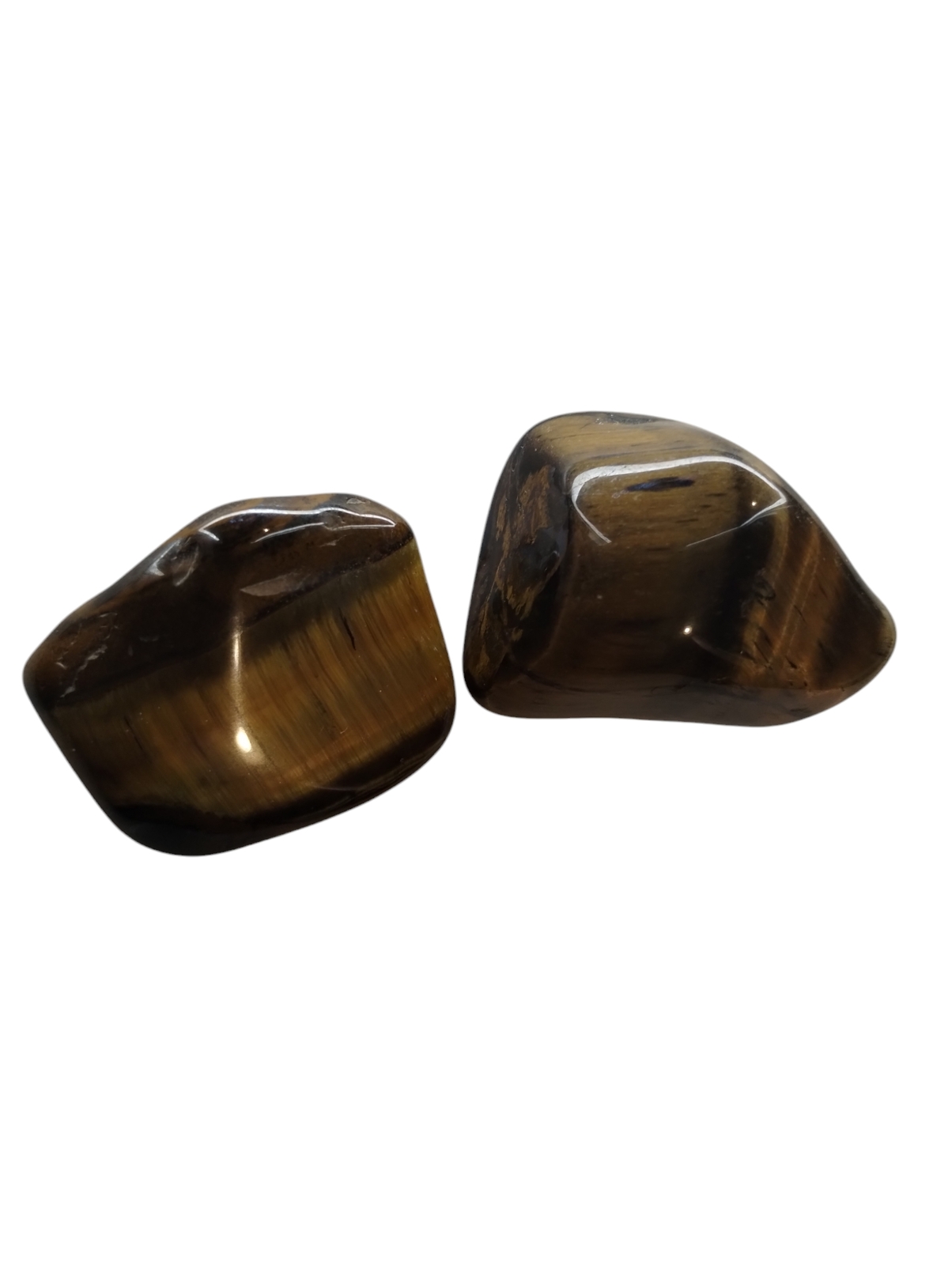 Tigers eye tumbled crystals two crystals bundle. Grounding balance prosp... - $4.00