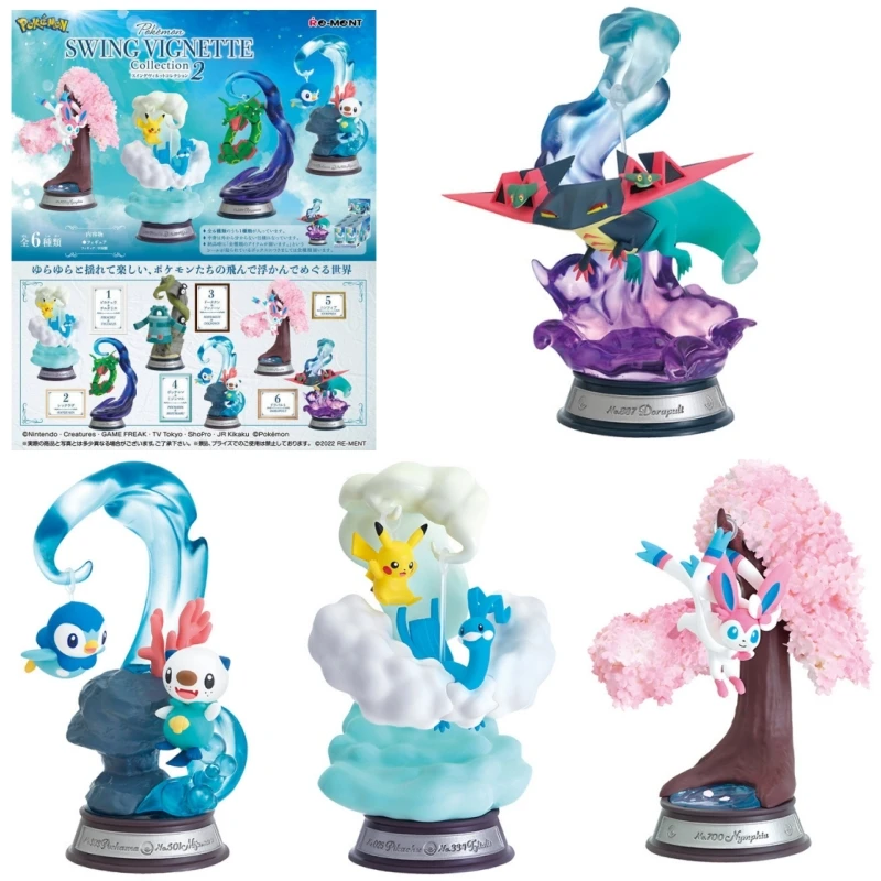 Re-Ment Original 6Pcs Pokemon SWING VIGNETTE Collection 2 Anime Action Figure - £27.09 GBP+