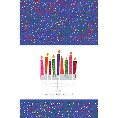 Playful Menorah Celebration Table Cover, Purple, Paper 54" x 102"1-Piece - $4.99
