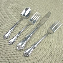 4 piece place setting Oneida stainless Arbor Rose 2 forks knife teaspoon - $11.52